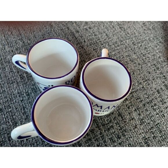 Three Romana Sambuca Espresso Cup &‎ Saucer Set Of 3 Porcelain Collectible White - Picture 5 of 5